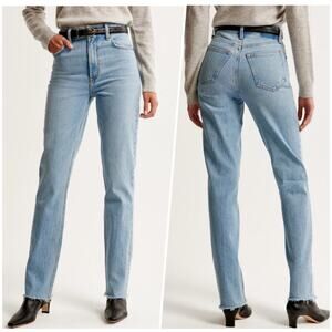 Abercrombie & Fitch 90s Ultra High Rise Straight Leg Jeans